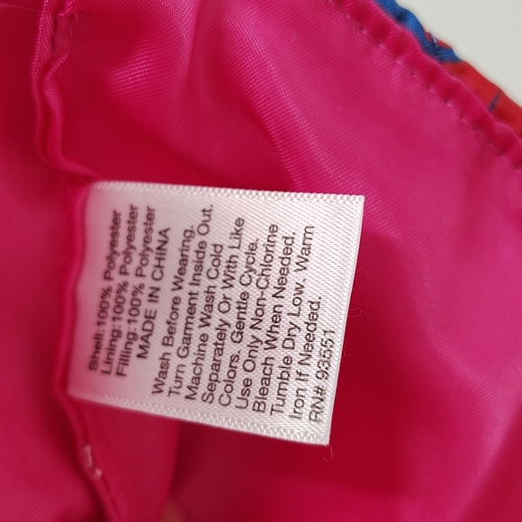 Baby Essentials Button Up Quilted Puffy Vest Multicolor Floral Print Multiples - Picture 6 of 7